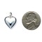 Sterling Silver Puffed Heart Charm Pendant Jewelry 22mm x 16mm